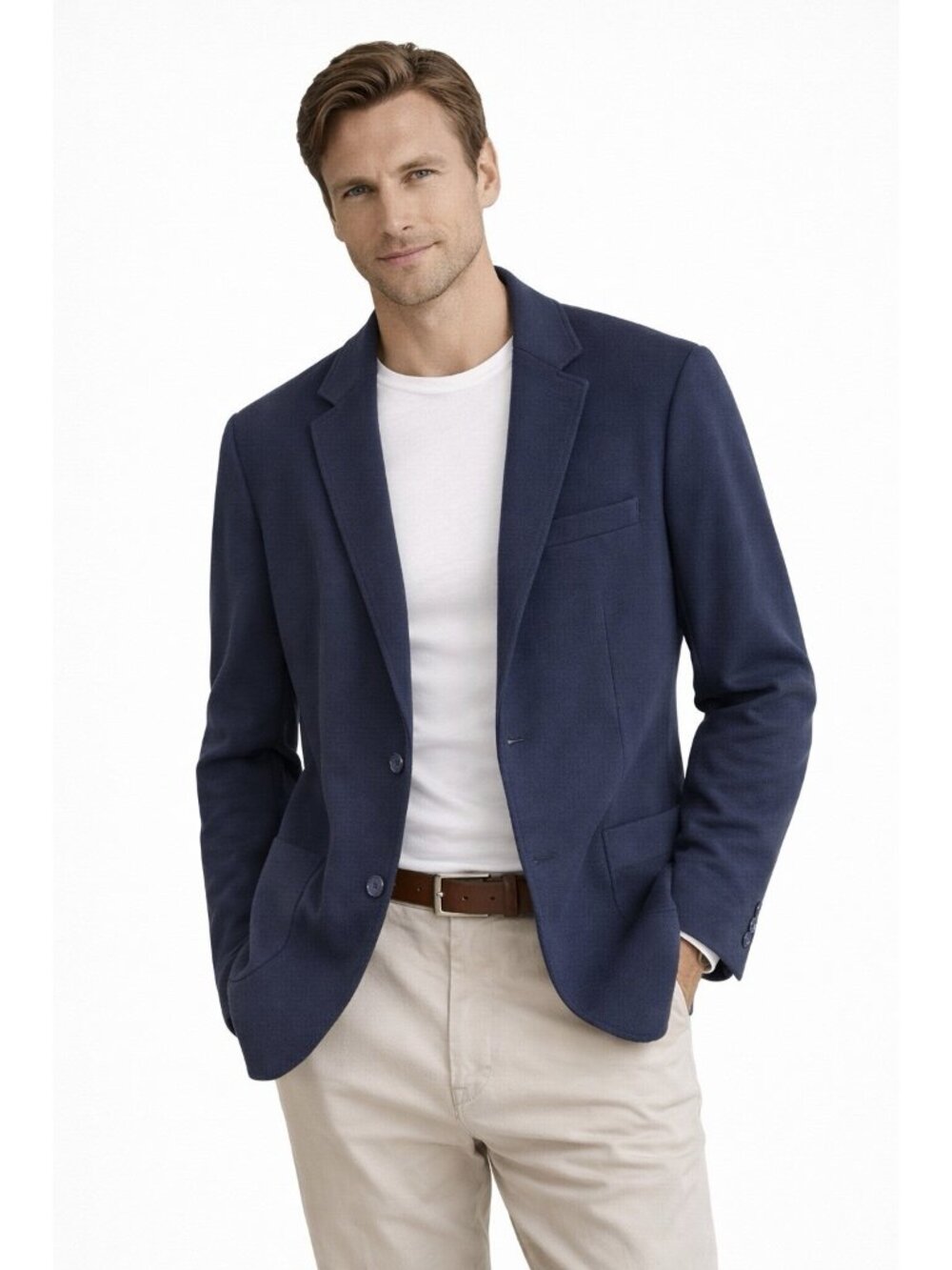 Artefact Men MEDIUM BLUE Woven Blazer Sport Coat Single Breasted Two Button